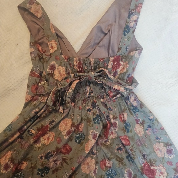 Vintage Forever 21 Garden Floral Mini Dress Women's 10 - Picture 7 of 8